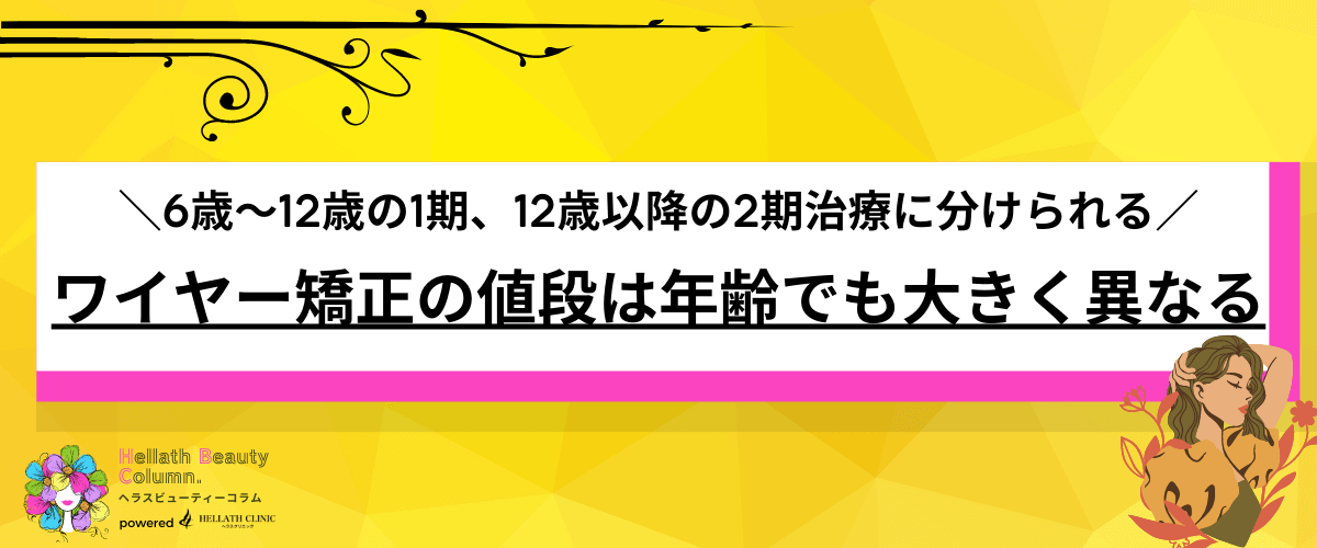 ワイヤー矯正 値段